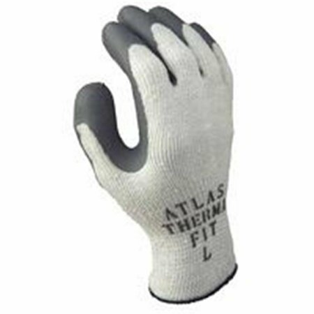 BEST GLOVE Atlas Therma-Fit 451 Latex Coated Gloves- Light Gray-Dark Gray- Large 845-451L-09